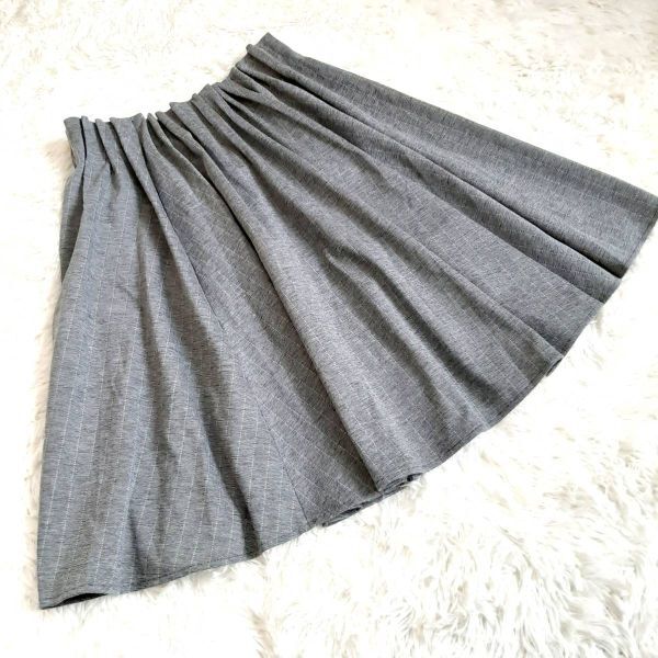 美品 BUONA GIORNATA ボナジョルナータ ウエストゴム ボリューム スカート グレー F拍卖