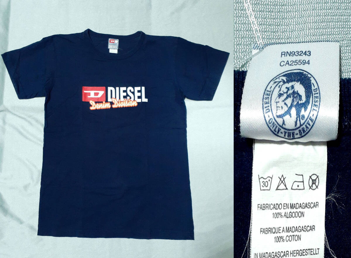 90年代 ビンテージ ディーゼル denim division 紺 Tシャツ Sサイズ DIESEL RN93243 ca25594 モヒカン タグ拍卖