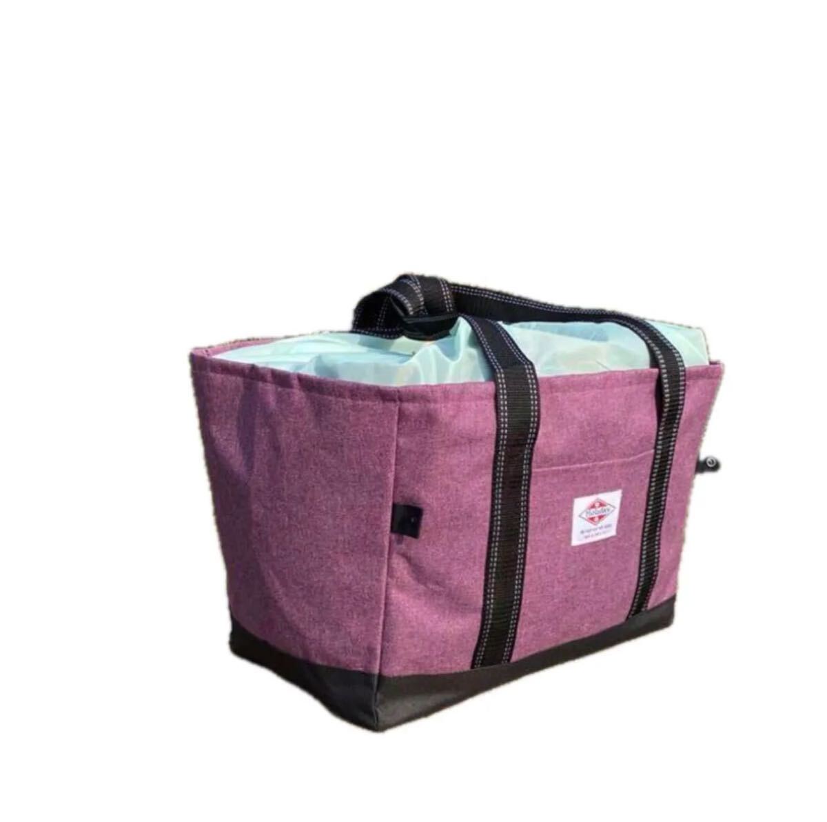 再入荷レジカゴバッグ 保冷保温折りたたみ エコバッグ 大容量レジかごバック パープル拍卖