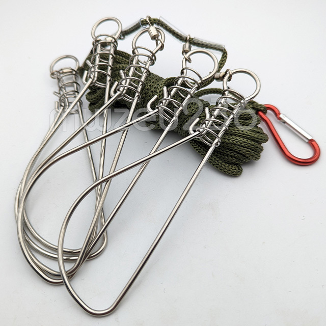 ストリンガー ロープ 5m フック 5個 フィッシング 釣り ワンタッチ式 取付 魚 新鮮 鮮度 保持 釣具 鮮度 キープ 手軽 ルアー 新鮮 保 締め拍卖