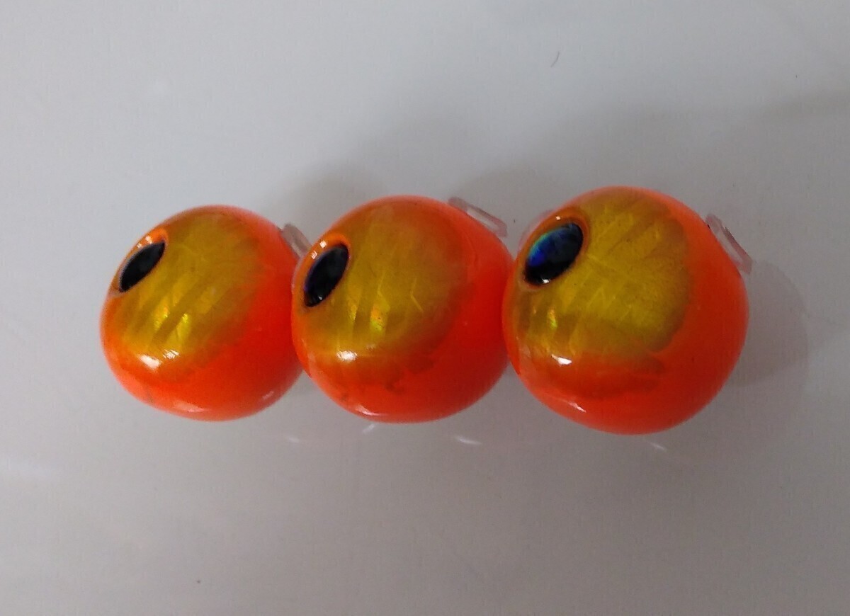 60g80g100g 3個セット オレンジ金 タングステンヘッド 鯛ラバ ジギング 最高品質 高含有量 キラキラeye 国内発送 拍卖