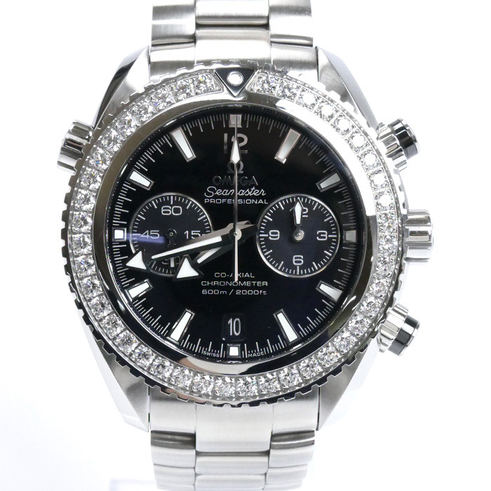 OMEGA オメガ シーマスター プラネットオーシャン クロノグラフ ダイヤベゼル 腕時計 自動巻き 232.15.46.51.01.001 メンズ 中古 美品拍卖