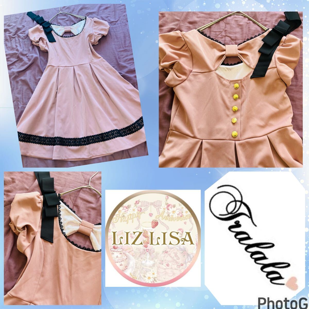 リズリサ姉妹★LIZ LISA姉妹★トゥララ★新品★でかリボンワンピース拍卖