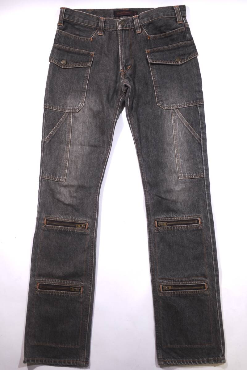 JONIO私物 アンダーカバー 03AW/paperdoll 超希少 ジップカスタム/多ポケット ヴィンテージ加工デニム/黒M 極美品 affa/ma-1/but beautiful拍卖
