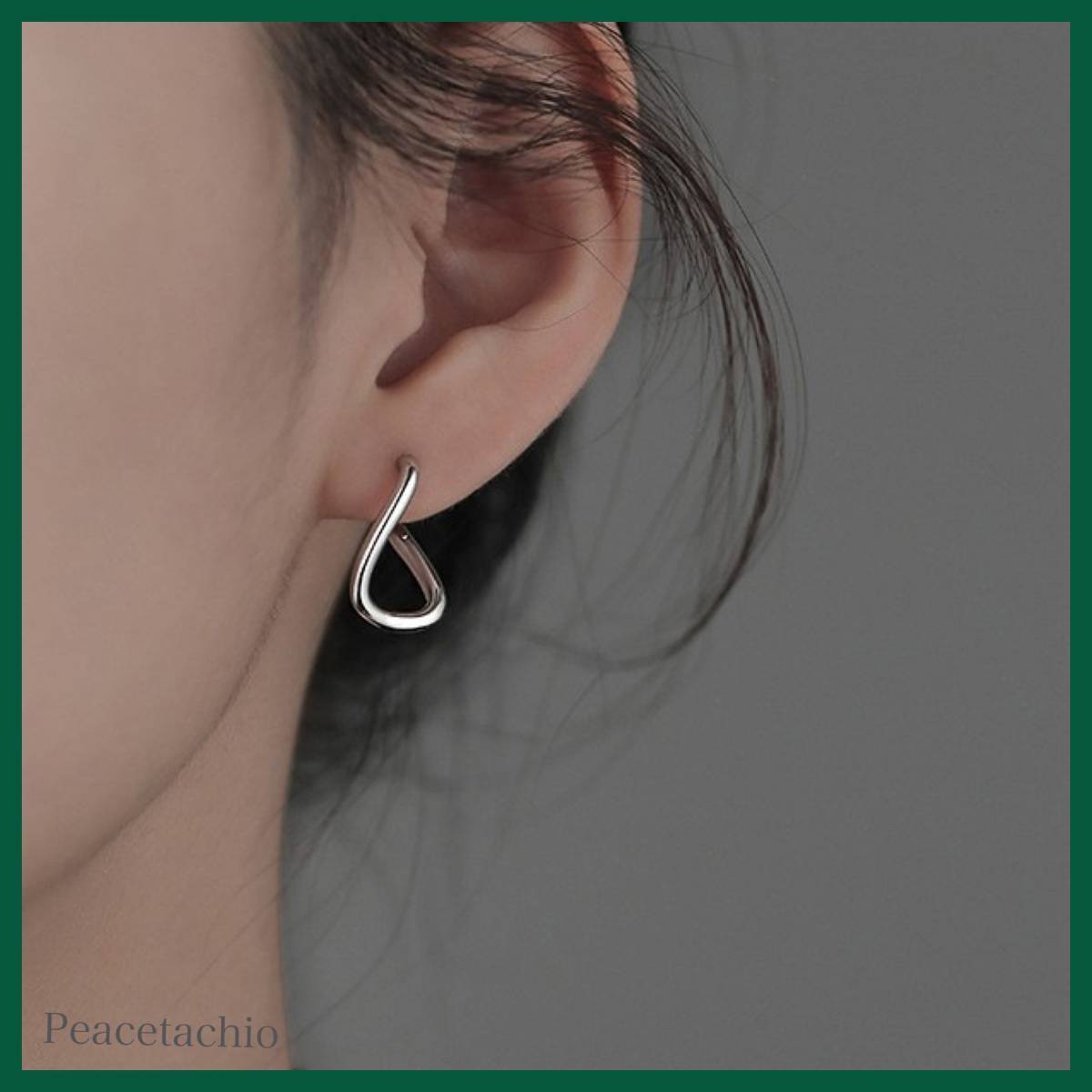 ピアス Silver925 シルバー 変形 リング アレルギー対応 プレゼント ギフト ケース付き拍卖