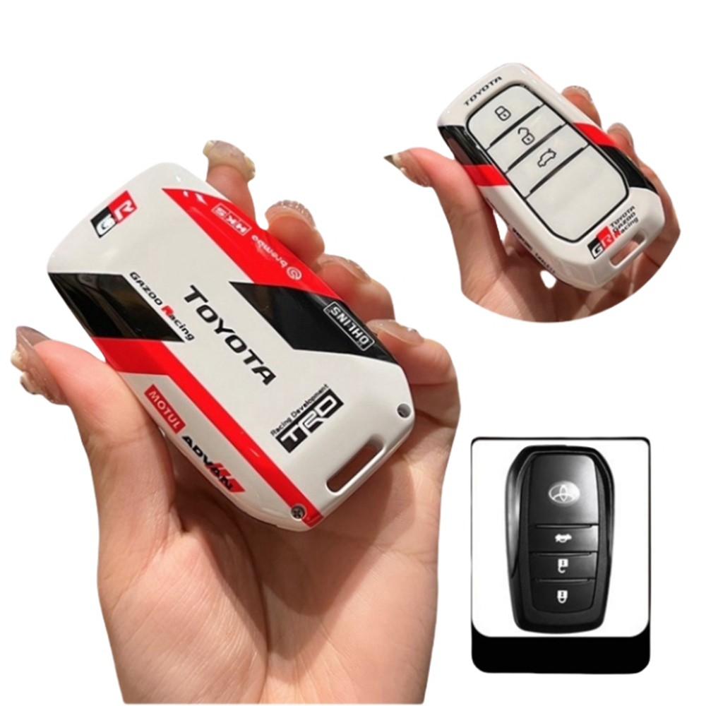 トヨタ専用 スマートキーカバー キーホルダー キーケース レーシングカー風 ハリアー ハイラックス ランドクルーザー ミライ ヤリスクロス拍卖