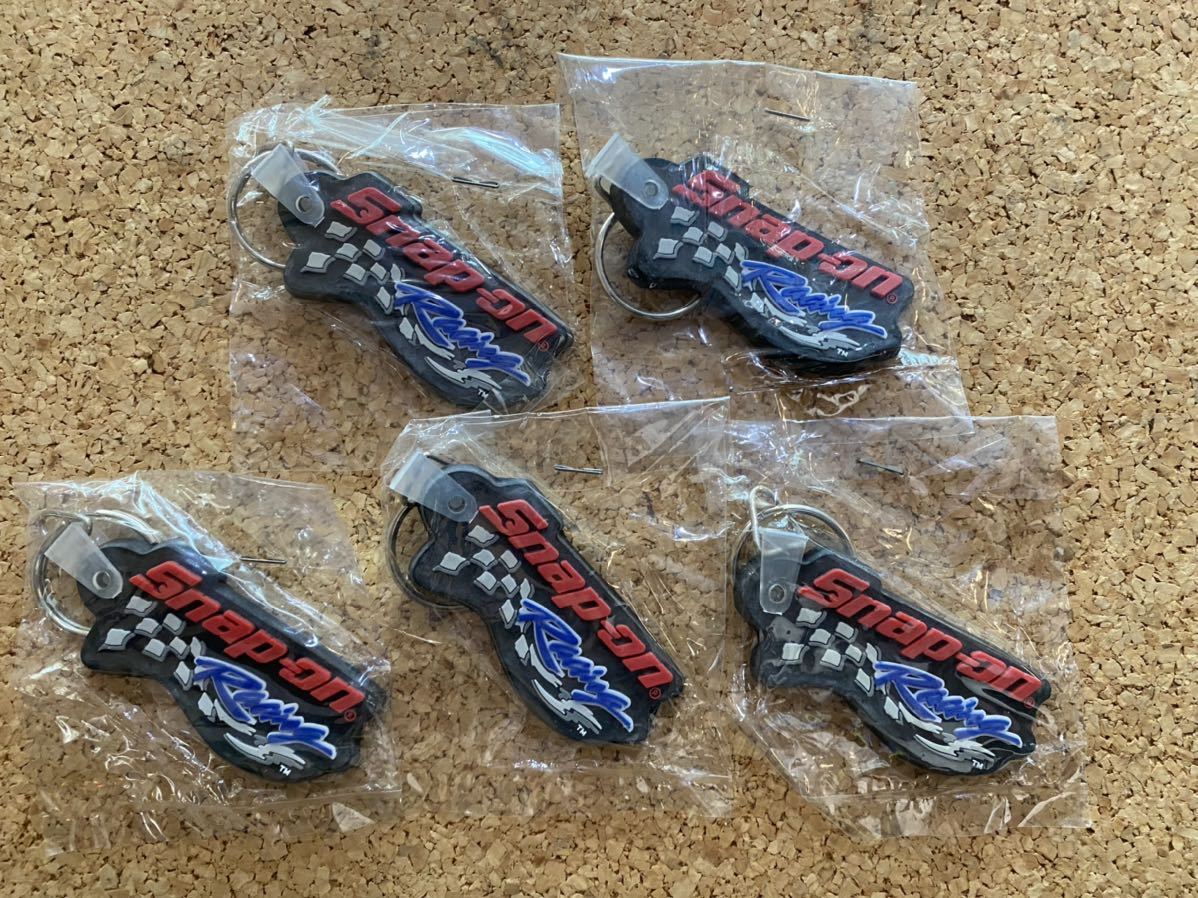 ★送料無料★5個セット スナップオン ラバー キーリング snap-on キーチェーン キーホルダー アメリカン雑貨 工具 アメ車 旧車 カスタム拍卖