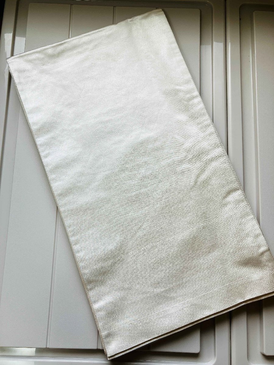 袋帯 正絹 / 銀色系 シルバー系 / シンプル 幅約31cm 着物帯 TCS着物 W47拍卖