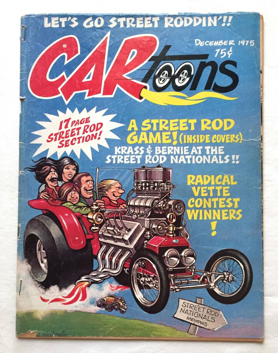 ◆ビンテージ CAR Toons comic 1975年 12月号 Hot Rod Street cars ホットロッド 検 Surf Rat fink拍卖