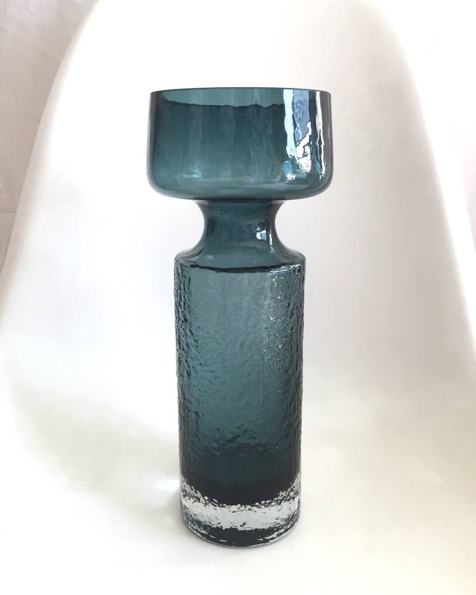◆ビンテージ Riihimaen Lasi Safari ガラス 花瓶 Riihimaki Tamara aladin 花器 フィンランド 70S 北欧モダン拍卖