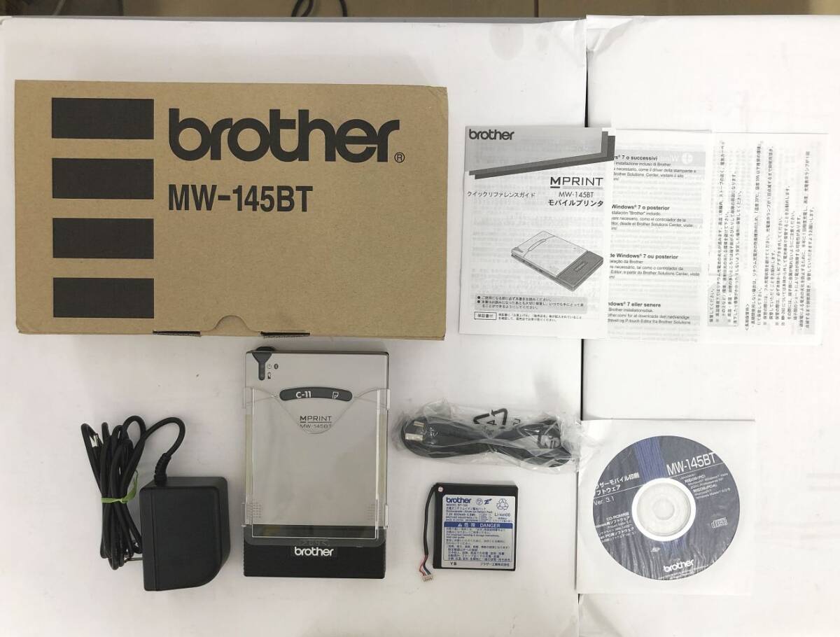 ■複数品 brother / ブラザー 感熱式 A7サイズ モバイルプリンター MW-145BT ペーパーガイド NW-100付 一週間返品保証【H25072418】拍卖