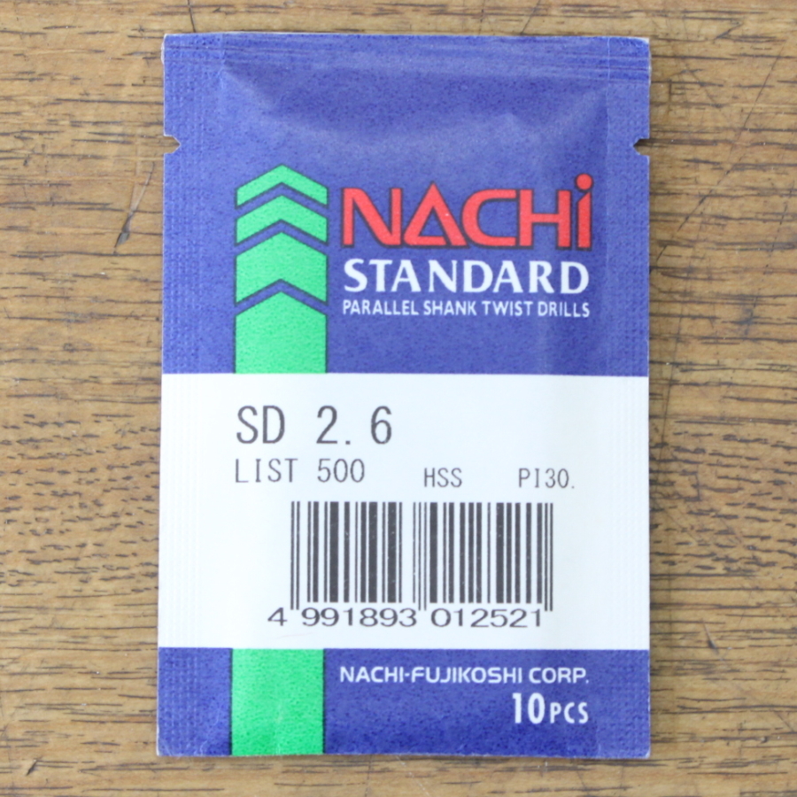 未使用)NACHI/不二越 φ2.6mm ツイストドリル HSS拍卖