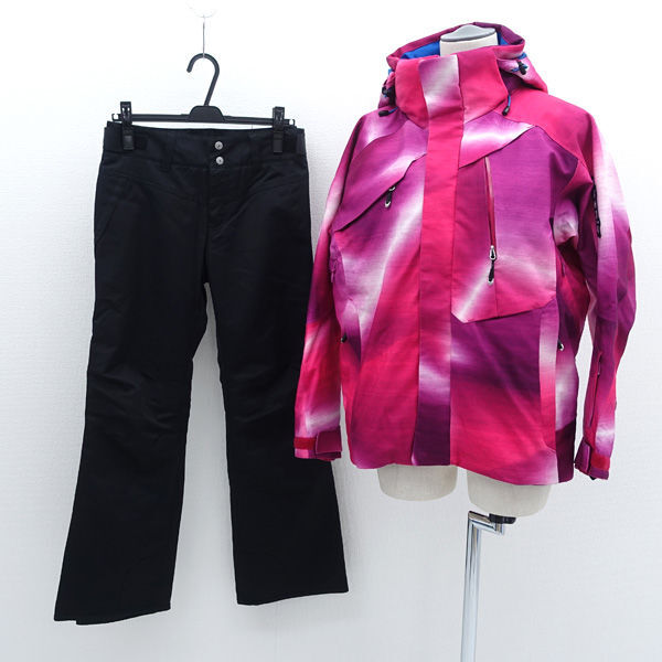 ★ PHENIX フェニックス スキーウェア セットアップ 上下 総柄 レッド ブラック サイズSS 中古 PF4720T11 (0220528361)拍卖