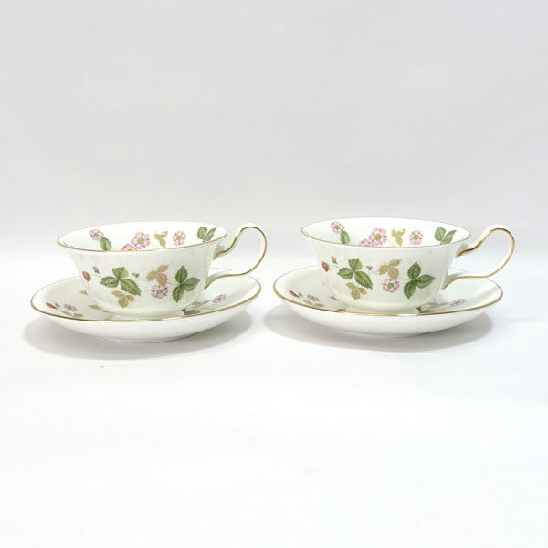 ★ ウェッジウッド 洋食器 ウェッジウッド ワイルドストロベリー C&Sピオニー(2客) (0220528766)拍卖