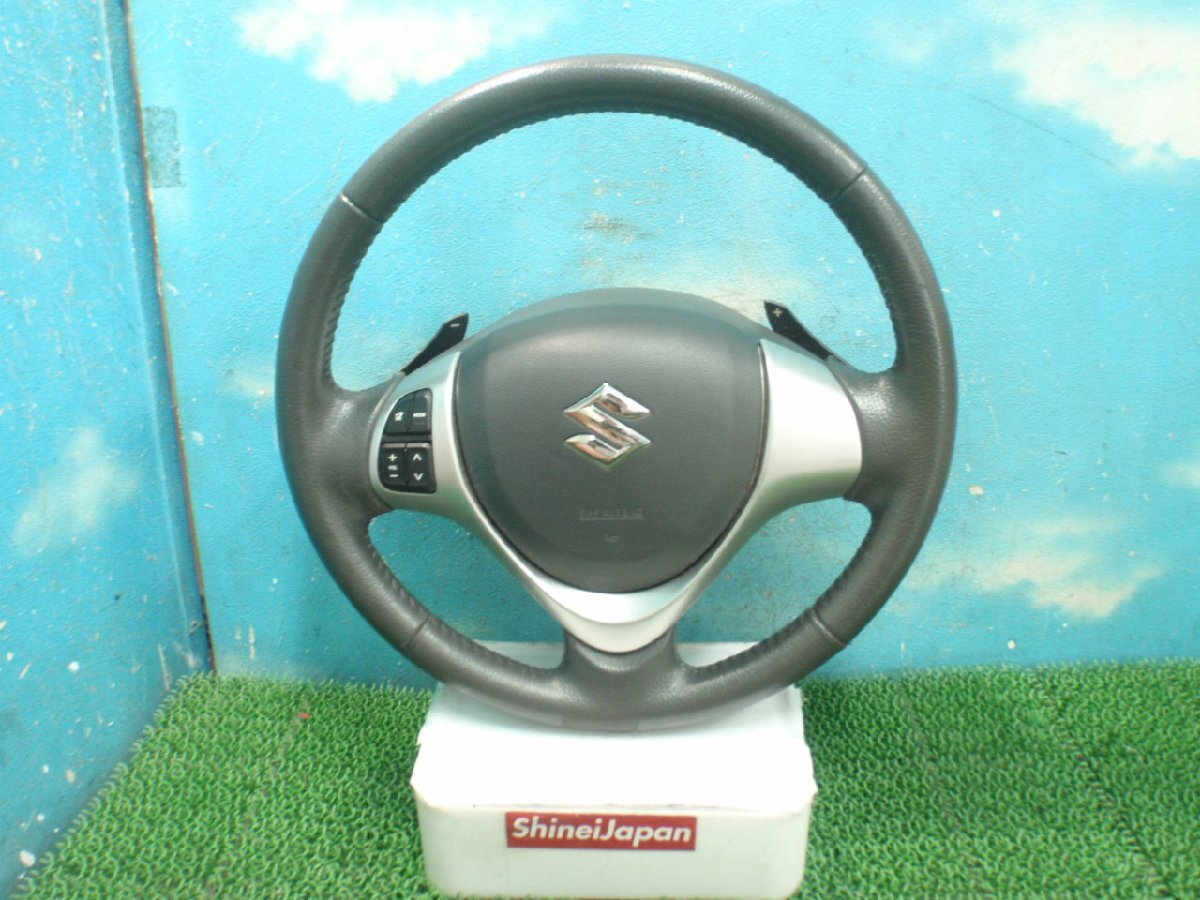 MH34S スズキ ワゴンR スティングレー ターボ ステアリングハンドル ステアリングホイール ホーンパッド & パドルシフト付 370749JJ拍卖
