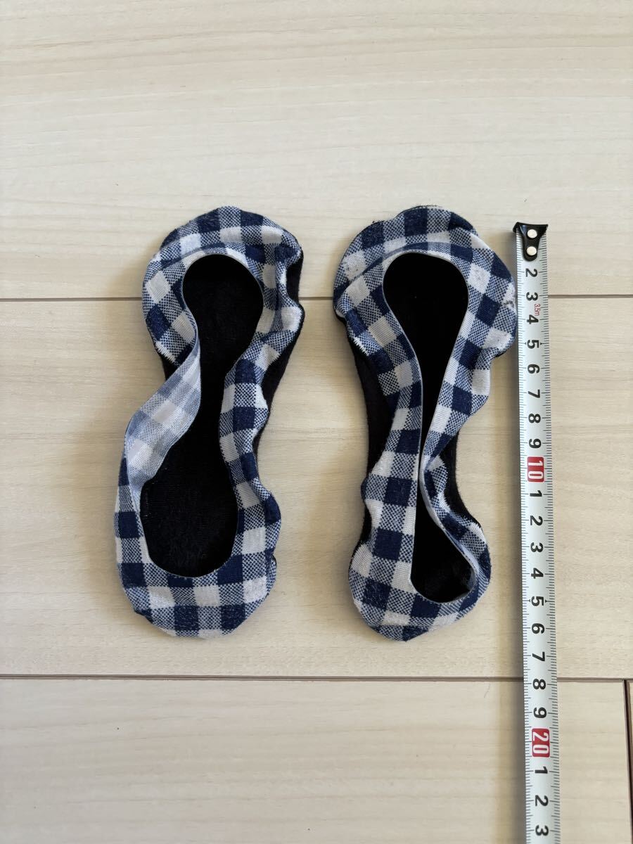 ◯(318)ネイビー ギンガムチェック カバーソックス拍卖
