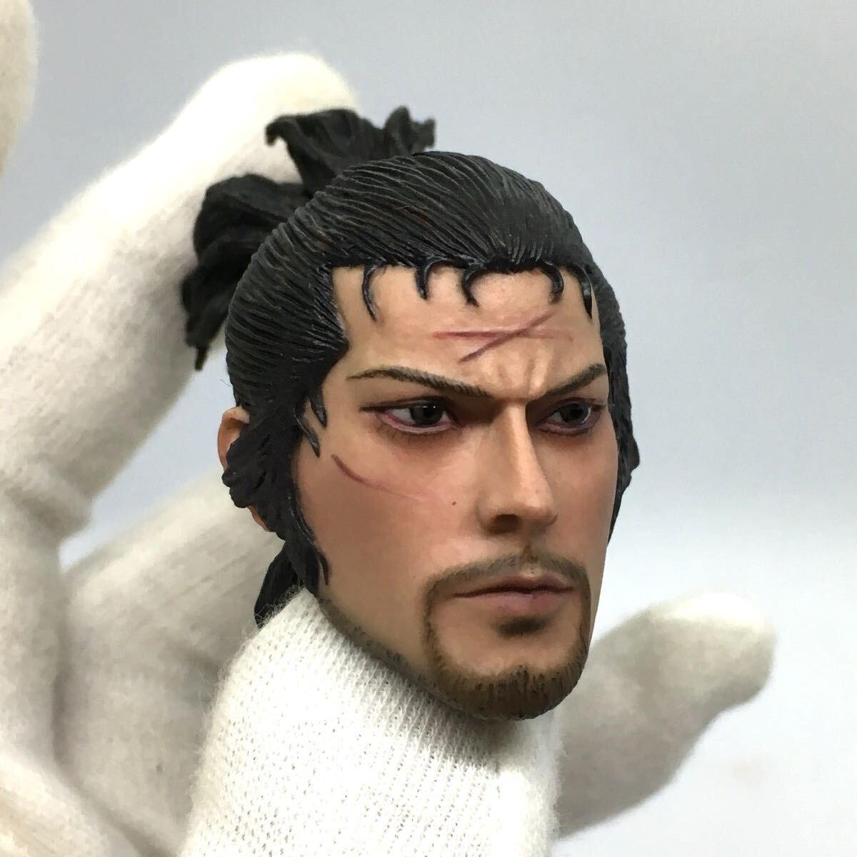 B96 1/6 フィギュア用 ヘッド 塗装済みヘッド 男性ヘッド アクセサリー 交換用 宮本武蔵拍卖