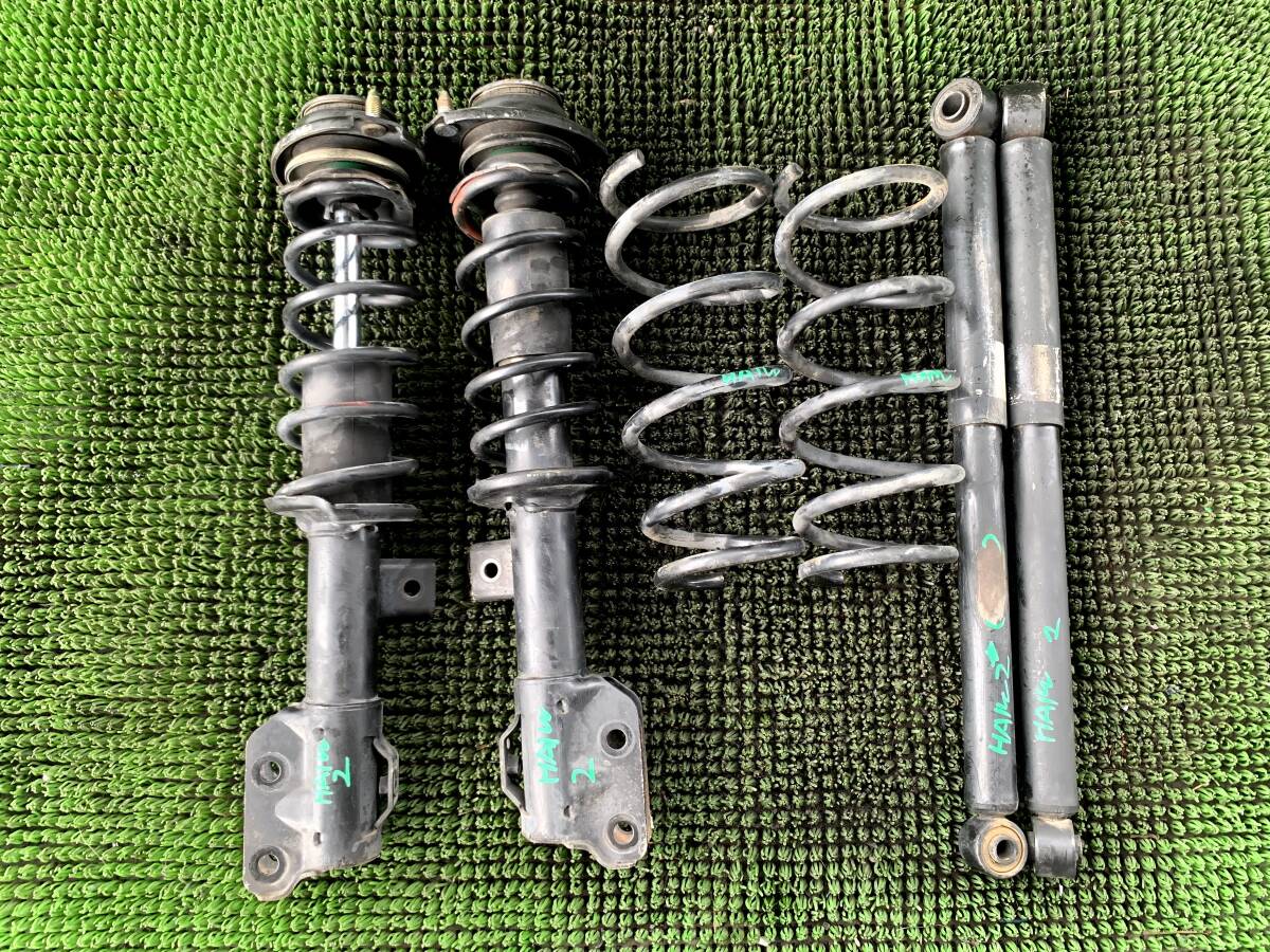 ●即決値段●漏れなし● 2 三菱 i HA1W 純正 フロント サスペンション ストラット リアショックアブソーバー 左右  スプリング拍卖