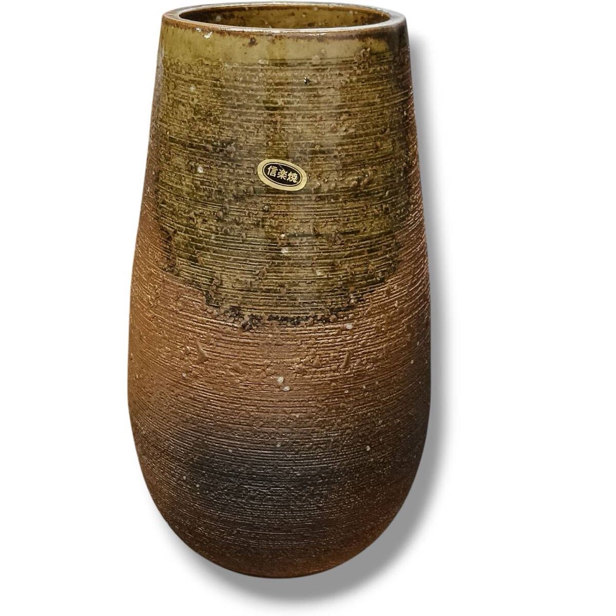 【未使用保管品】 信楽焼 敏峰 花器 一輪挿し 9×24㎝ 花入 在銘 花瓶 陶芸 陶器 フラワーベース ブラウン ヴィンテージ 当時物拍卖