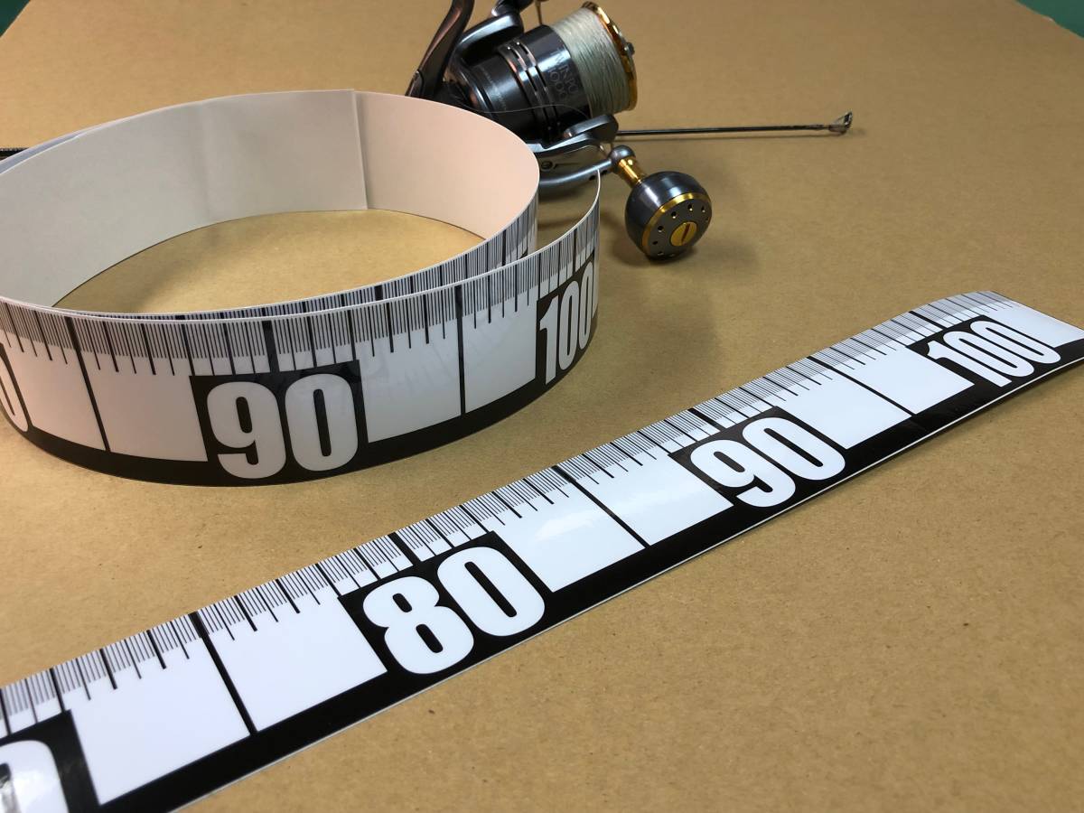 大型メジャーステッカー100cm 屋外高耐久!UVカット 釣り フィッシング拍卖