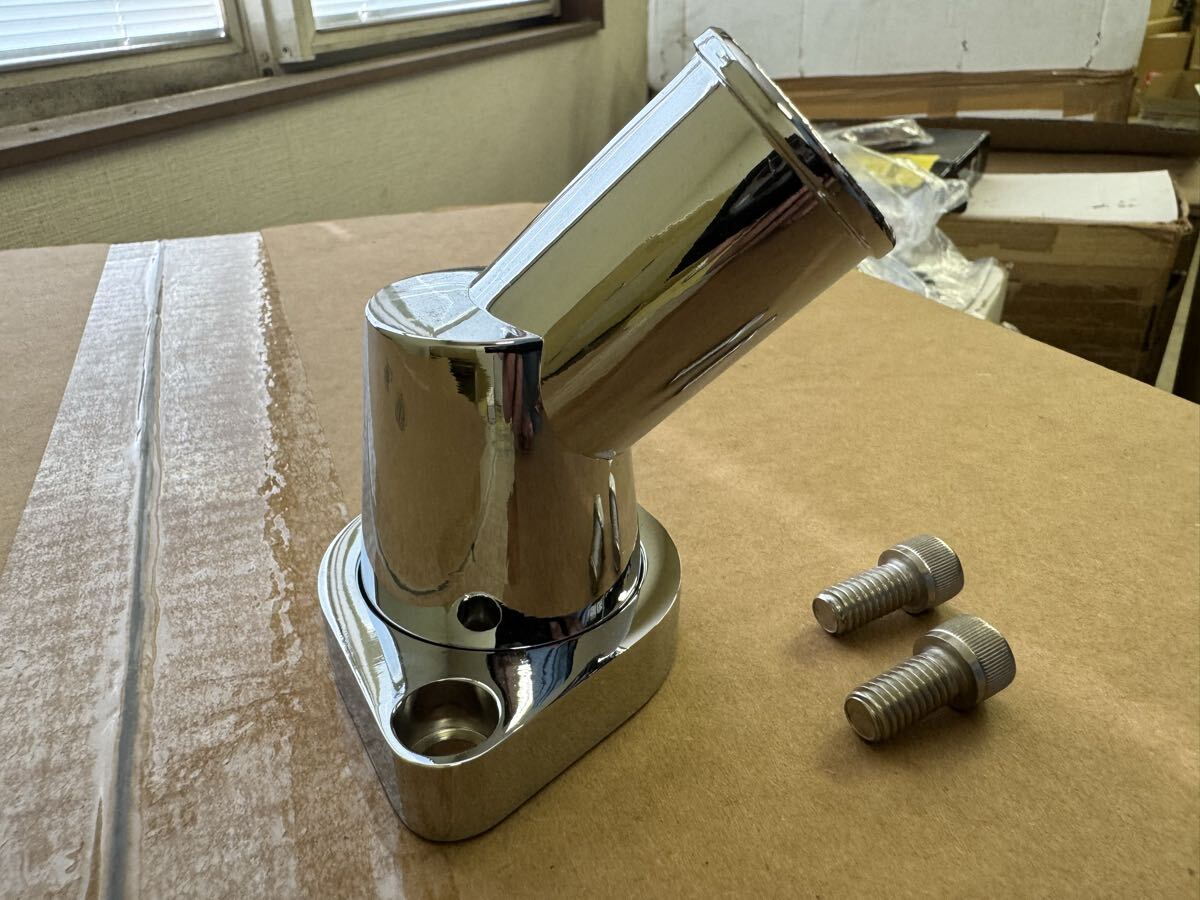 シボレー アルミクローム ウォーターネック 45° スイベル。インパラ ベルエア カマロ シェベル ローライダー ホットロッド 拍卖