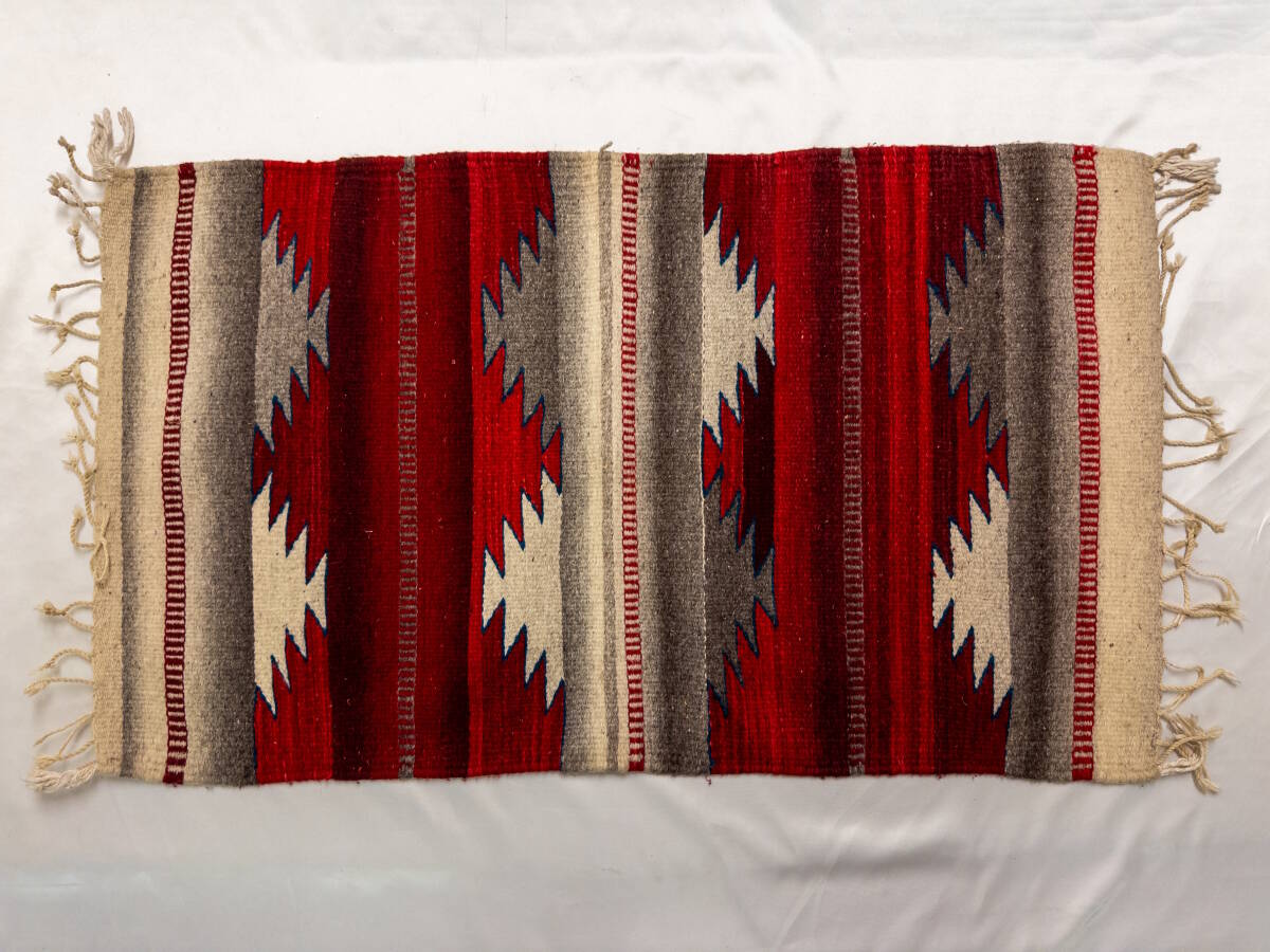 3Q売切!税無し◇【USA買付】ナバホラグ 約95cm×57cm■ヴィンテージ■アメリカ■■0710-5拍卖