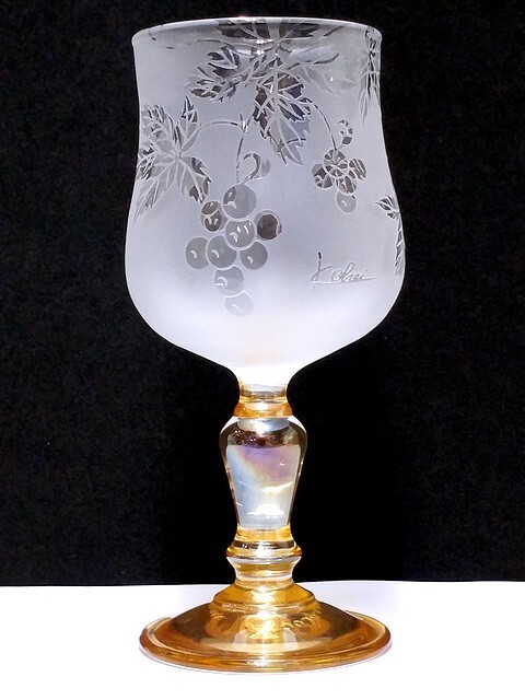 3QV売切!税無し☆arcoroc(アルコロック)★ワイングラス★Kohei?★ブドウ模様★食器★フランス製★現状★現品限り★0627-7拍卖