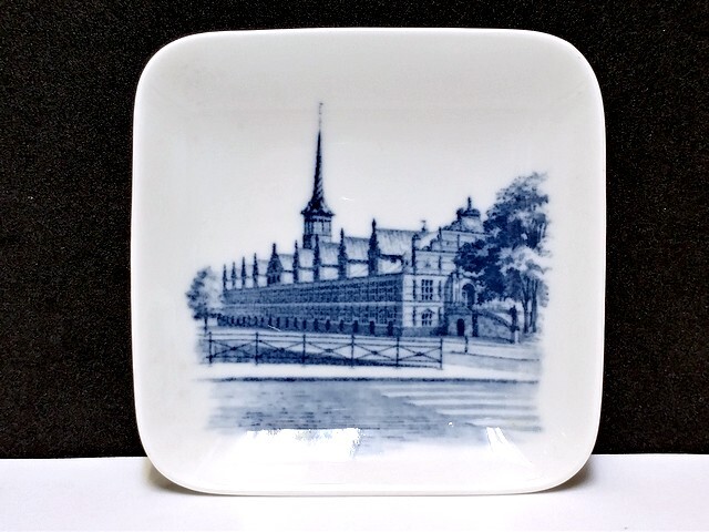 3QV売切!税無し☆ロイヤルコペンハーゲン★ミニプレート★小皿★角皿★絵皿★建物★風景画★デンマーク製★現状★現品限り★0725-10拍卖