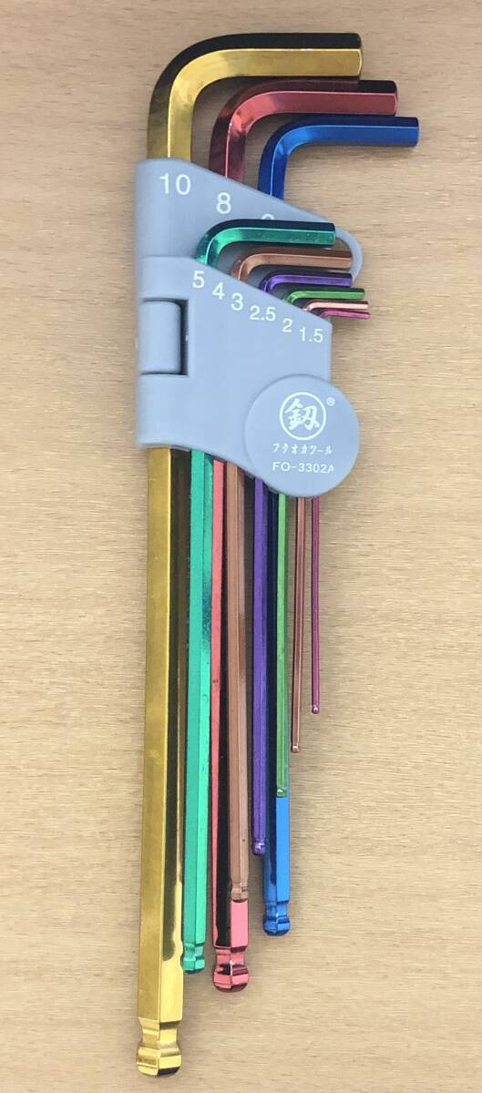 フクオカツール☆FO-3302A☆ ロング六角レンチ☆9点セット拍卖