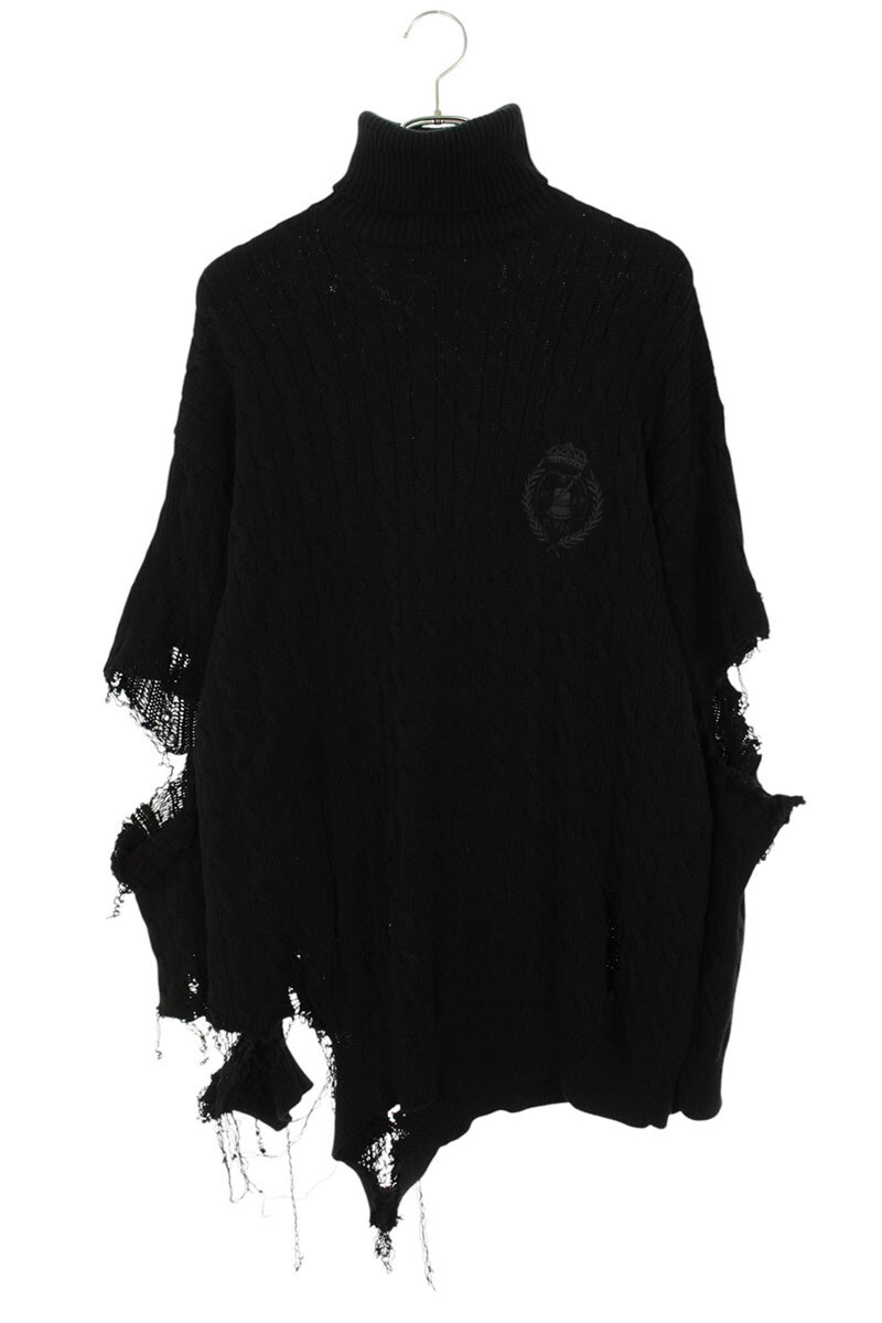 バレンシアガ サイズ:1 696106 T3235 ダメージ加工タートルネックニット 中古 BS99拍卖