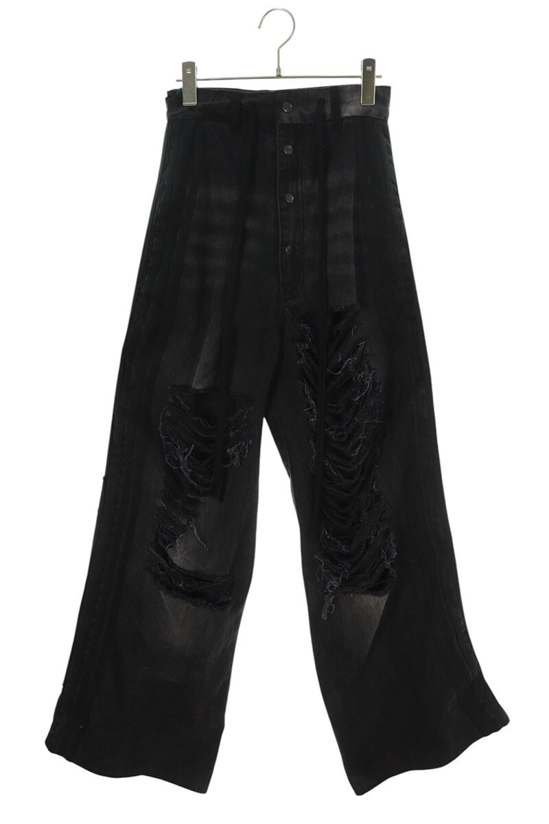 ヨリスポーツ サイズ:26インチ サイドラインクラッシュ加工デニムパンツ 中古 BS99拍卖