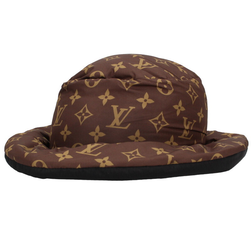 ルイヴィトン サイズ:S M77025 モノグラム ダウン ボブ・ピロー リバーシブルベケットハット 中古 SB01拍卖