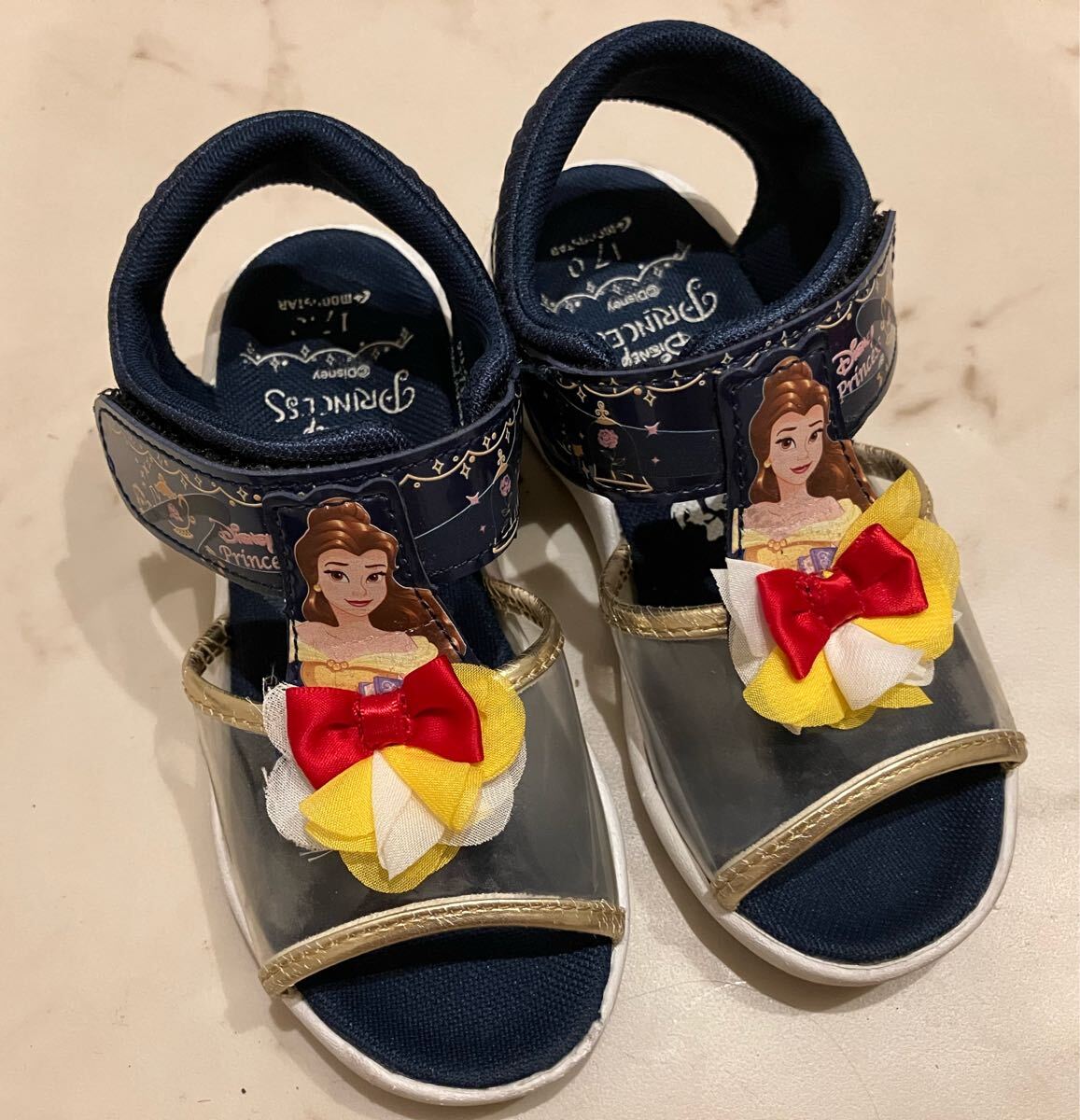【女の子 サンダル】ディズニー プリンセス ベル 美女と野獣 17センチ キッズ プール 海 靴拍卖