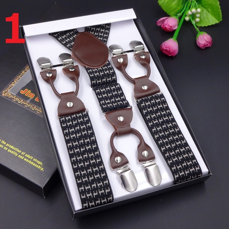 新作35mm幅 Y型 ダブルクリップ いろんな色 サスペンダー ズボン吊りカジュアル ビジネス フォーマル プレゼント贈り物 拍卖