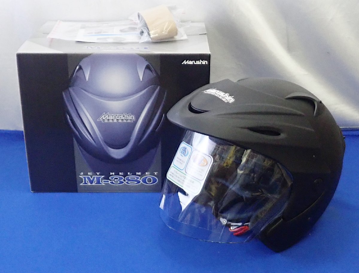 ◎ 未使用 マルシン工業 Marushin ジェットヘルメット M-380 マットブラック フリー バイク ヘルメット拍卖
