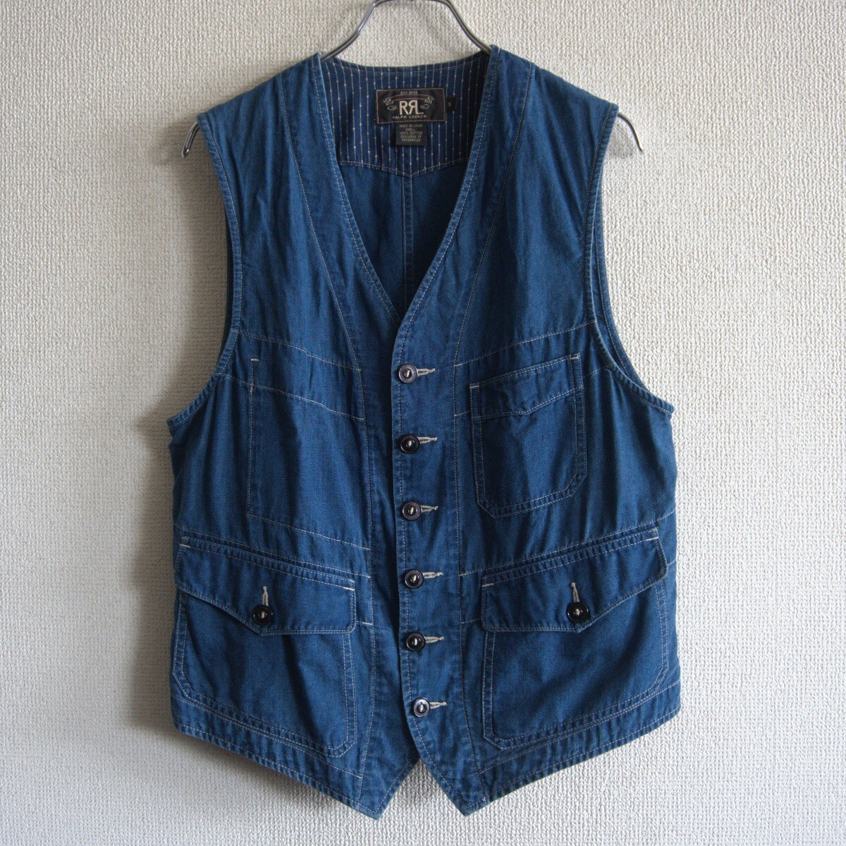 【極美品】 RRL 【Bernard Work Vest】 S バーナード ワーク ベスト ダブルアールエル 25060892拍卖
