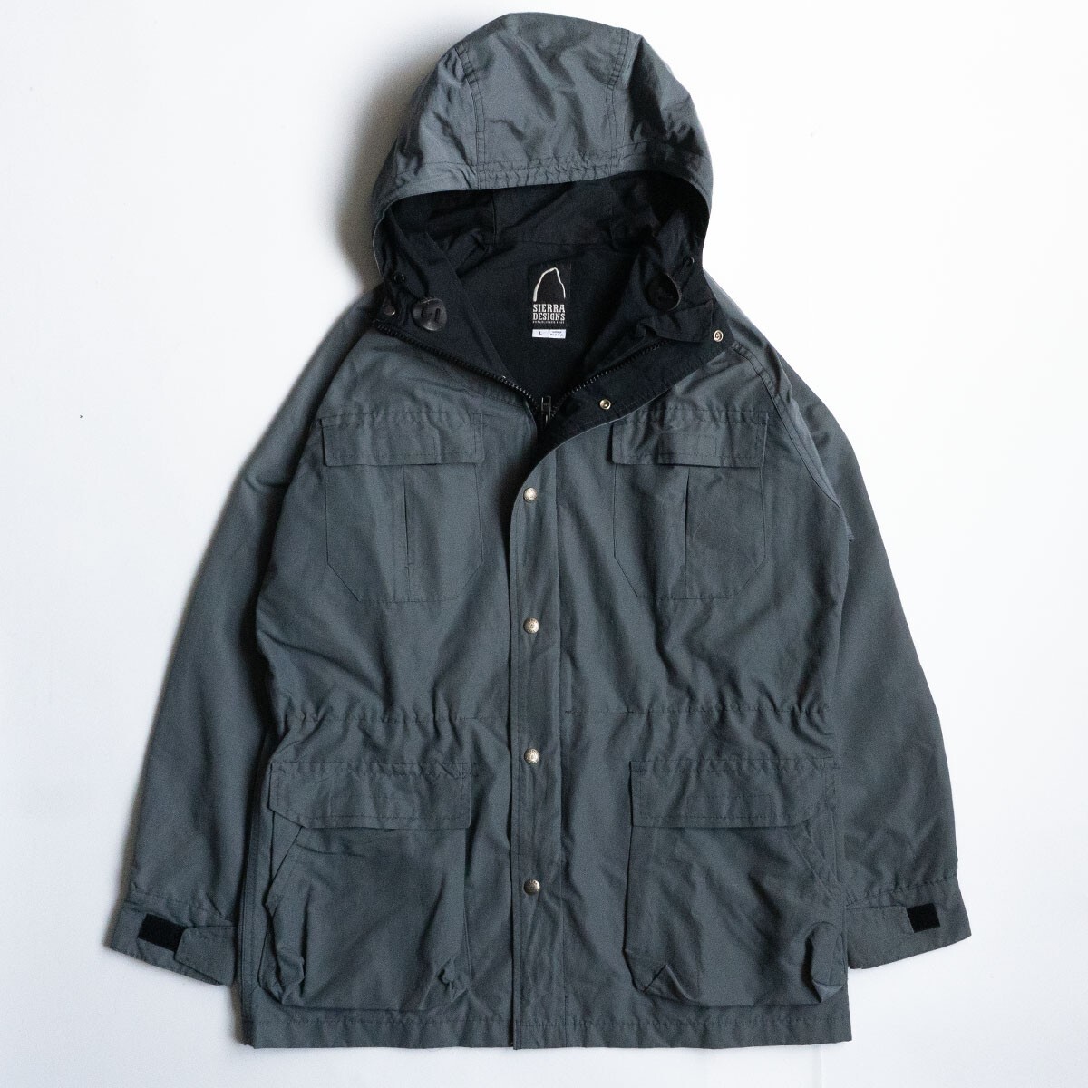 【雰囲気抜群】Sierra Designs 【USA製 60/40クロス マウンテンパーカー】 L グレー ジャケット シエラデザイン 25070763拍卖