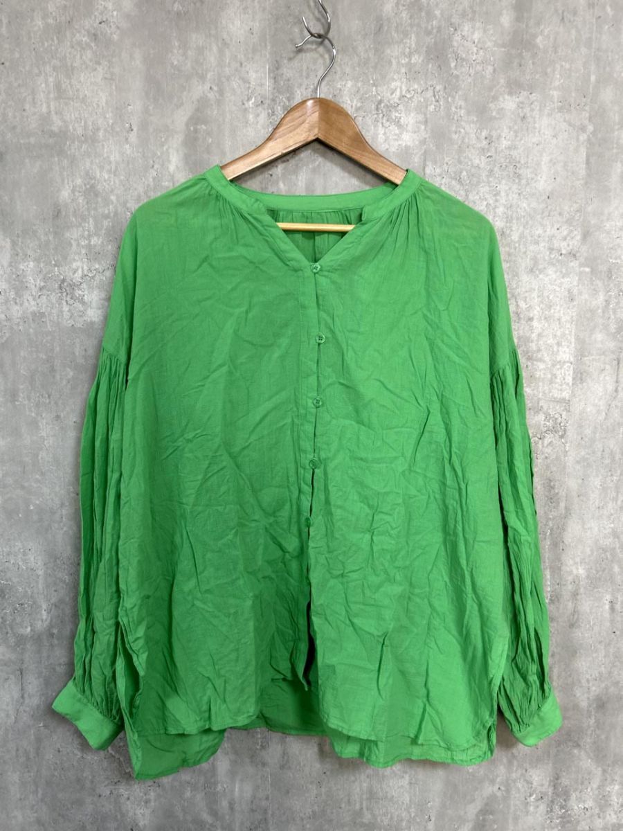 ネコポスOK CIAOPANIC TYPY チャオパニックティピー 長袖 ボタン 前開き ブラウス シャツ sizeF/緑 ■◇ レディース拍卖