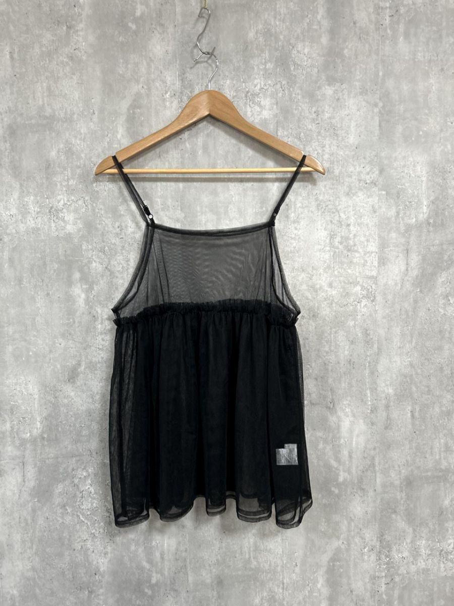 ネコポスOK RETRO GIRL レトロガール シアー チュール ビスチェ sizeF/黒 ■◆ レディース拍卖