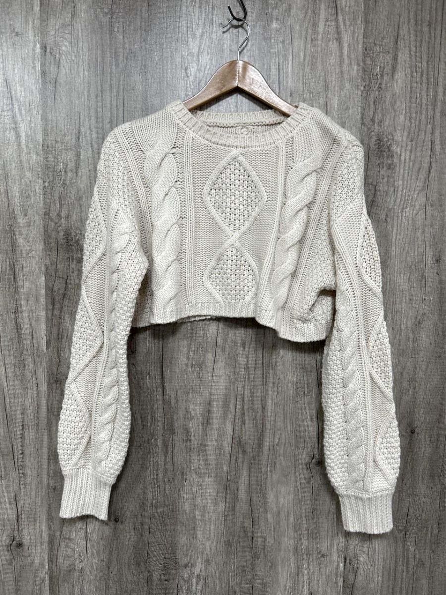 EPIMI E’PIMMY エピミエピミー ケーブルニット ニット セーター sizeM/オフホワイト ◆■ レディース拍卖