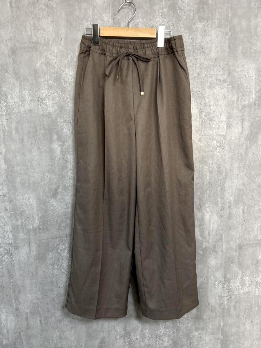 ネコポスOK OPAQUE.CLIP (オペークドットクリップ ストレッチ 美脚 イージーワイドパンツ トラウザー パンツ sizeM/グレー ■◇ レディース拍卖