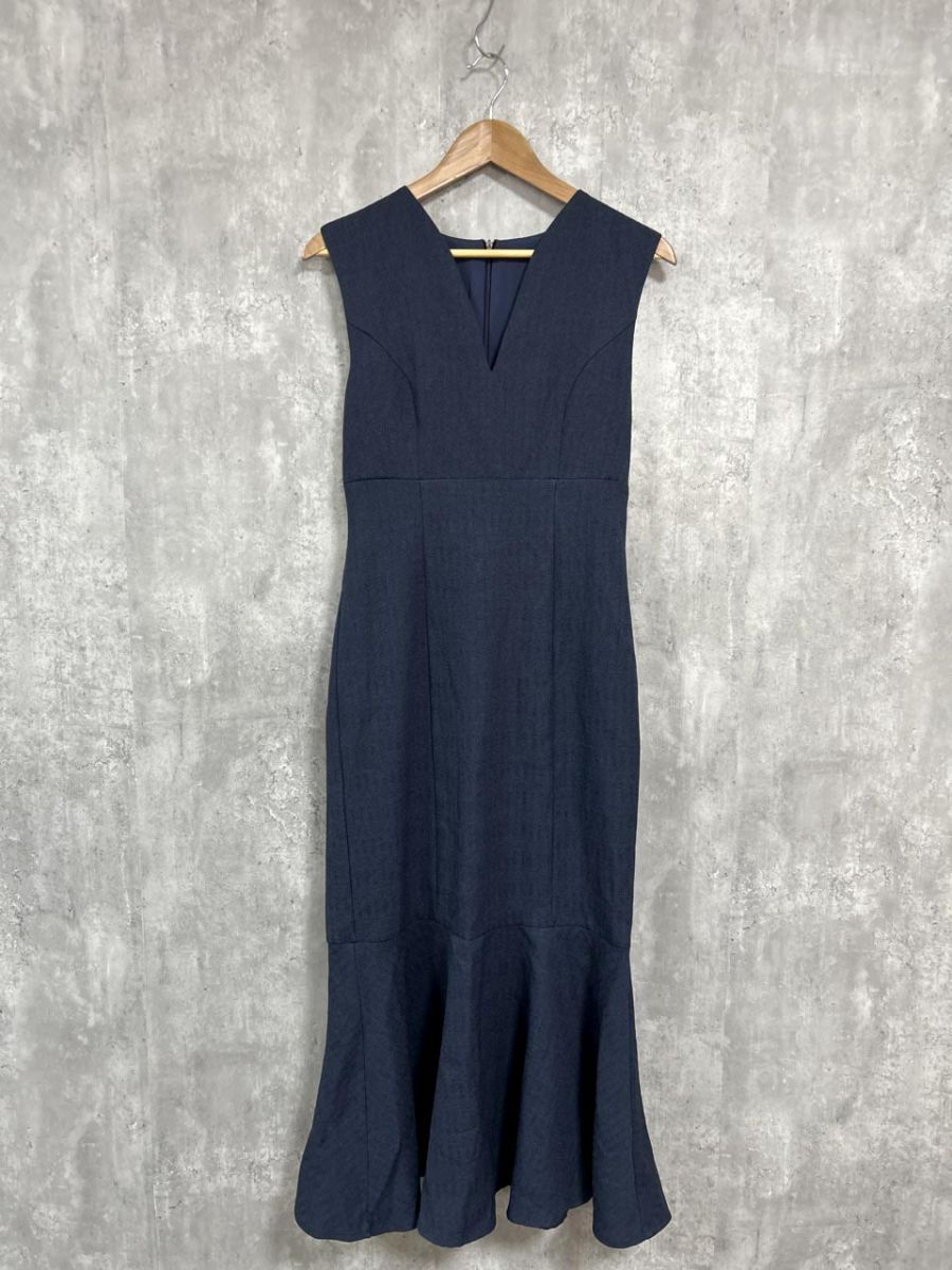 Louere ルエレ マーメイド ロング ノースリーブ ワンピース sizeM/紺 ■◆ レディース拍卖