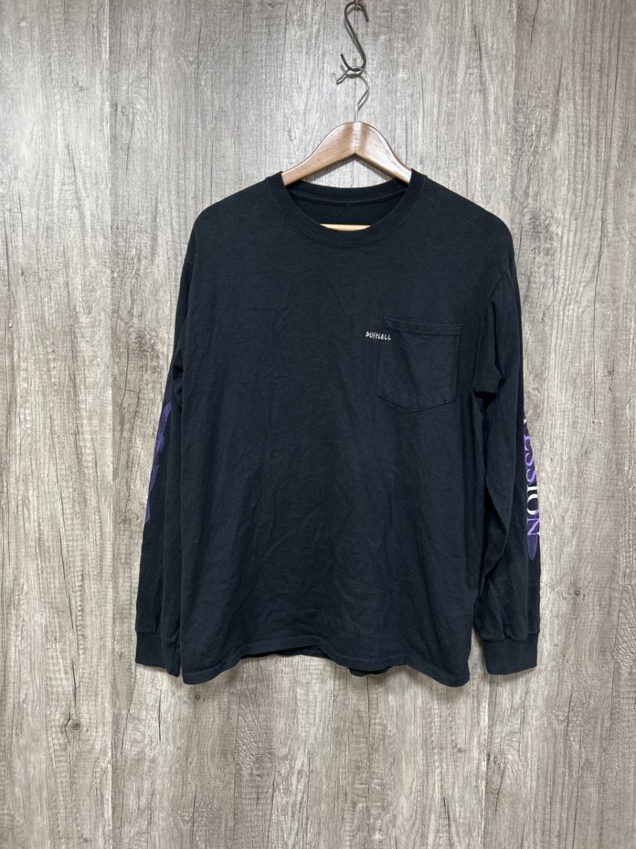 ネコポスOK DUSTCELL ダストセル 長袖 刺繍ロゴ 自白 CONFESSION ロング Tシャツ 黒 ■◇◎ メンズ拍卖