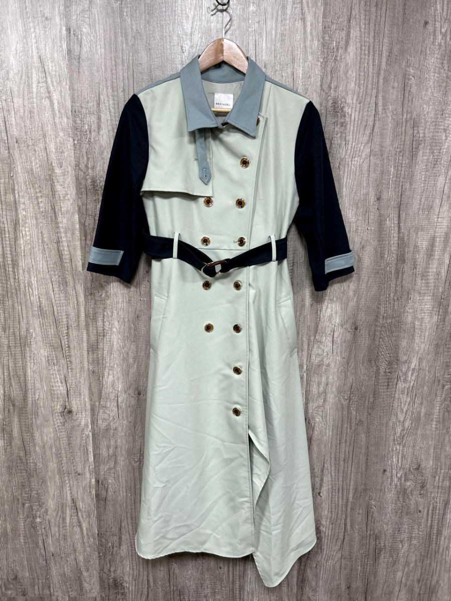 REDYAZEL トレンチ ロング コート sizeF/緑 ◇■ レディース拍卖