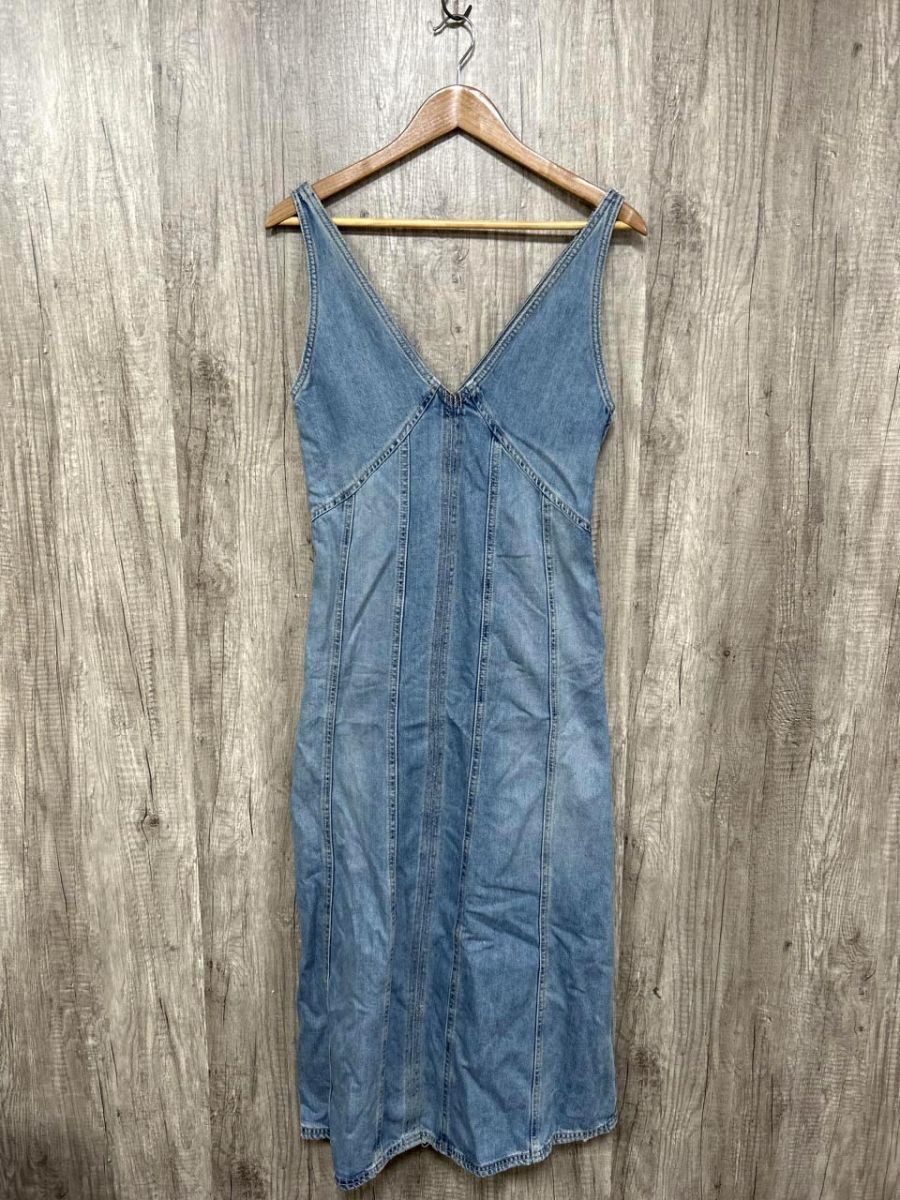 ZARA basic ザラ ベーシック Iライン ワンピース sizeXS/デニム ■■ レディース拍卖