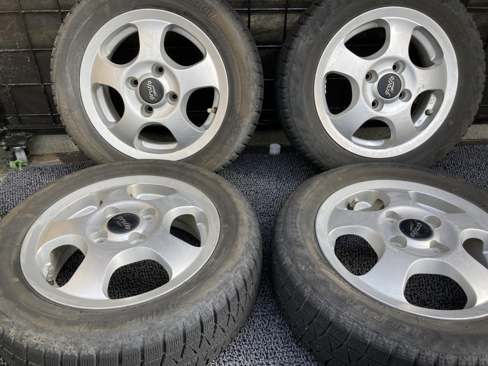 grotto Genevのアルミホイール 156/65R13 リム径13(F/R) リム幅4.5J(F/R) オフセット45(F/R) PCD100(F/R) 4H ハブ径7.2(F/R)拍卖