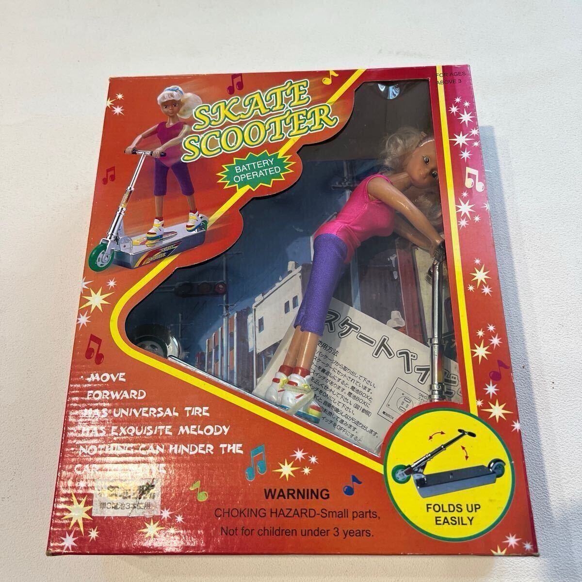 A260-80 未使用 当時ものおもちゃ スケートスクーター 電池別売り 動作未確認 スケートベイビー アンティーク レア パッケージ劣化あり拍卖