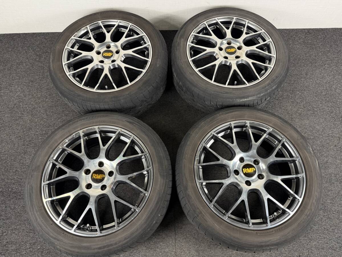 ぱっと見キレイ 社外 RMP アルミホイール4本セット 18×7J+48 5H114.3 ハブ73mm TOYO 2019年 トランパス MPZ 225/50R18 95V拍卖