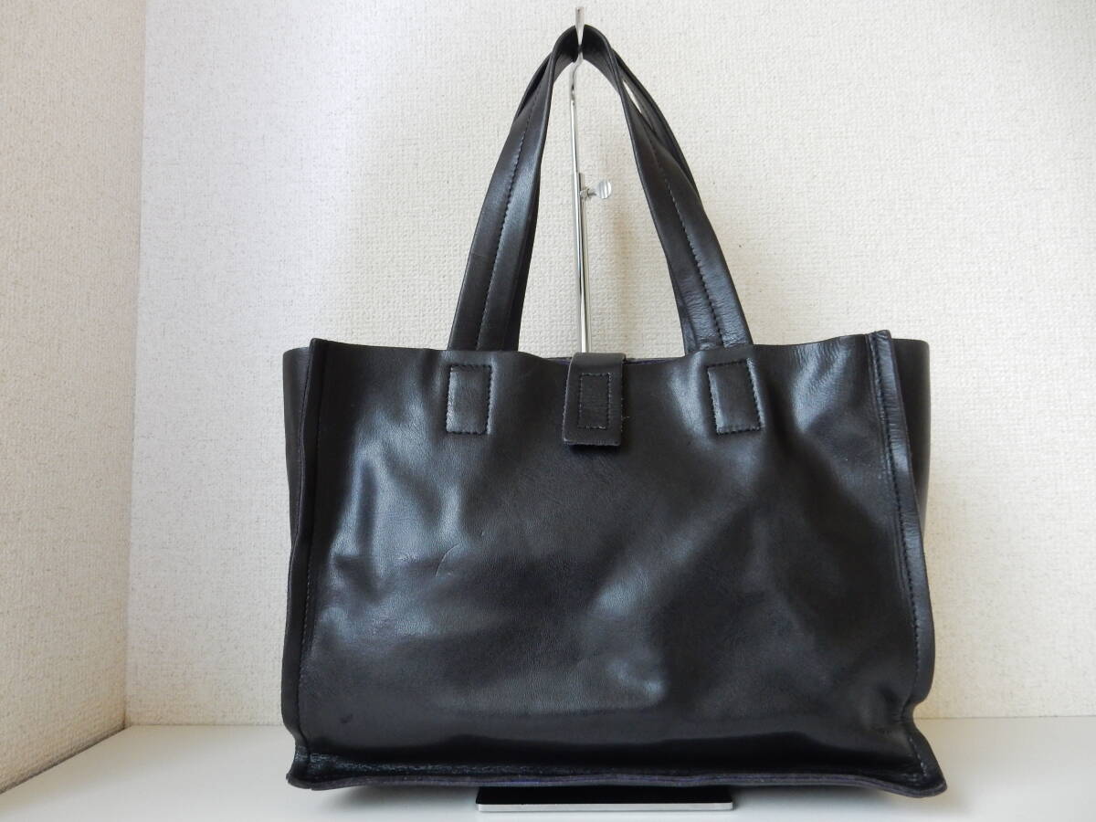 イタリア製☆本革☆FRANCESCO BIASIA(フランチェスコビアジア)☆B5対応☆5ポケット☆トートバッグ ブラック拍卖
