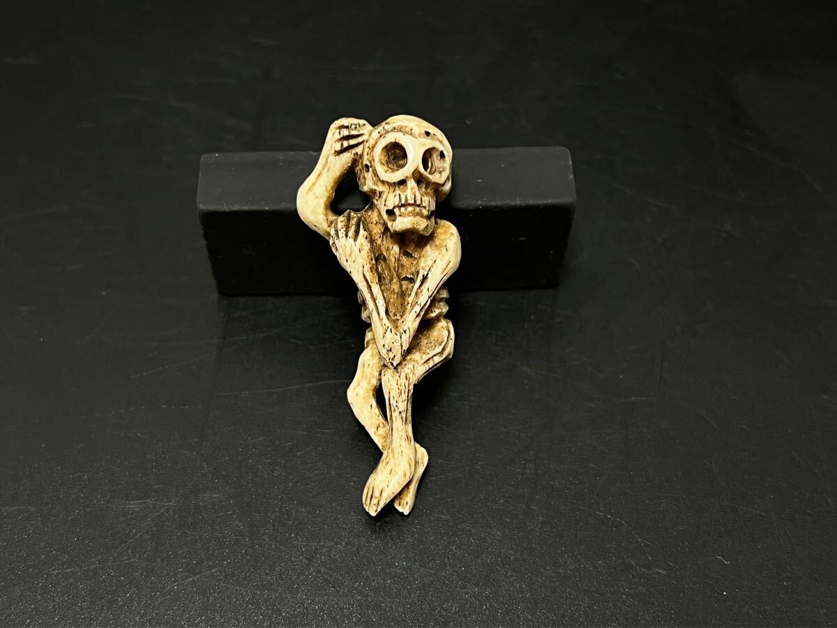 根付 提げ物 細密彫刻 天然素材 髑髏拍卖